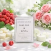 Zapachowy wosk sojowy. Kostki w kształcie serca do kominków zapachowych. Piękny zapach Malina i Róża, eko tealight..webp